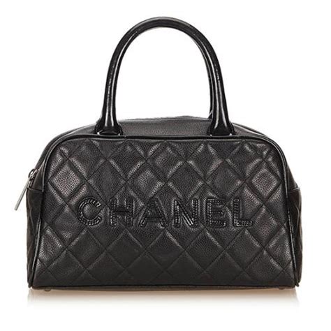 chanel caviar leather logo bowler small satchel|Chanel Small Caviar Bowler Bag .